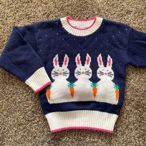 Vintage Hartstrings bunny rabbit Easter sweater girls size 5/6